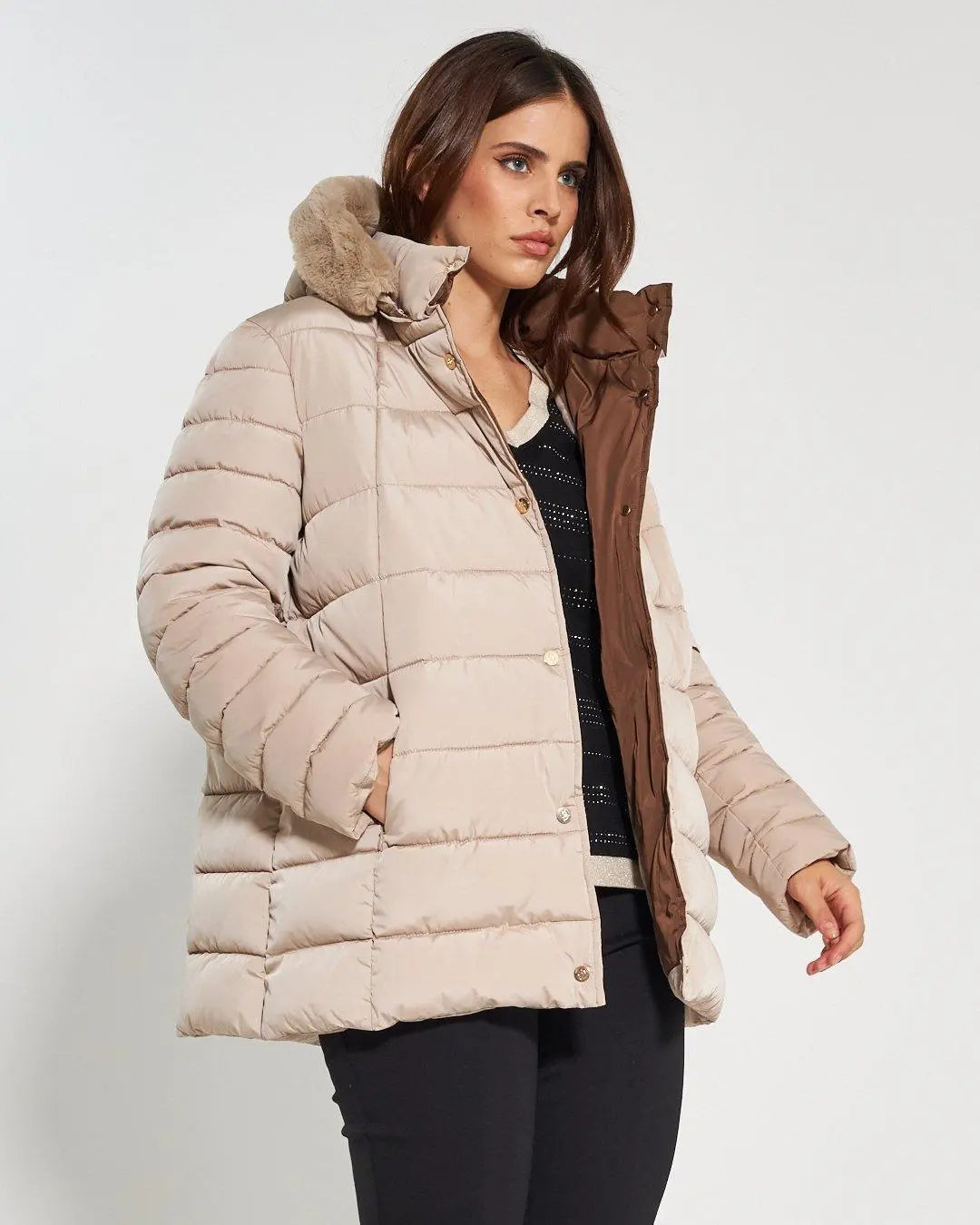 Piumino imbottito AVORIO DORABELLA PIU'