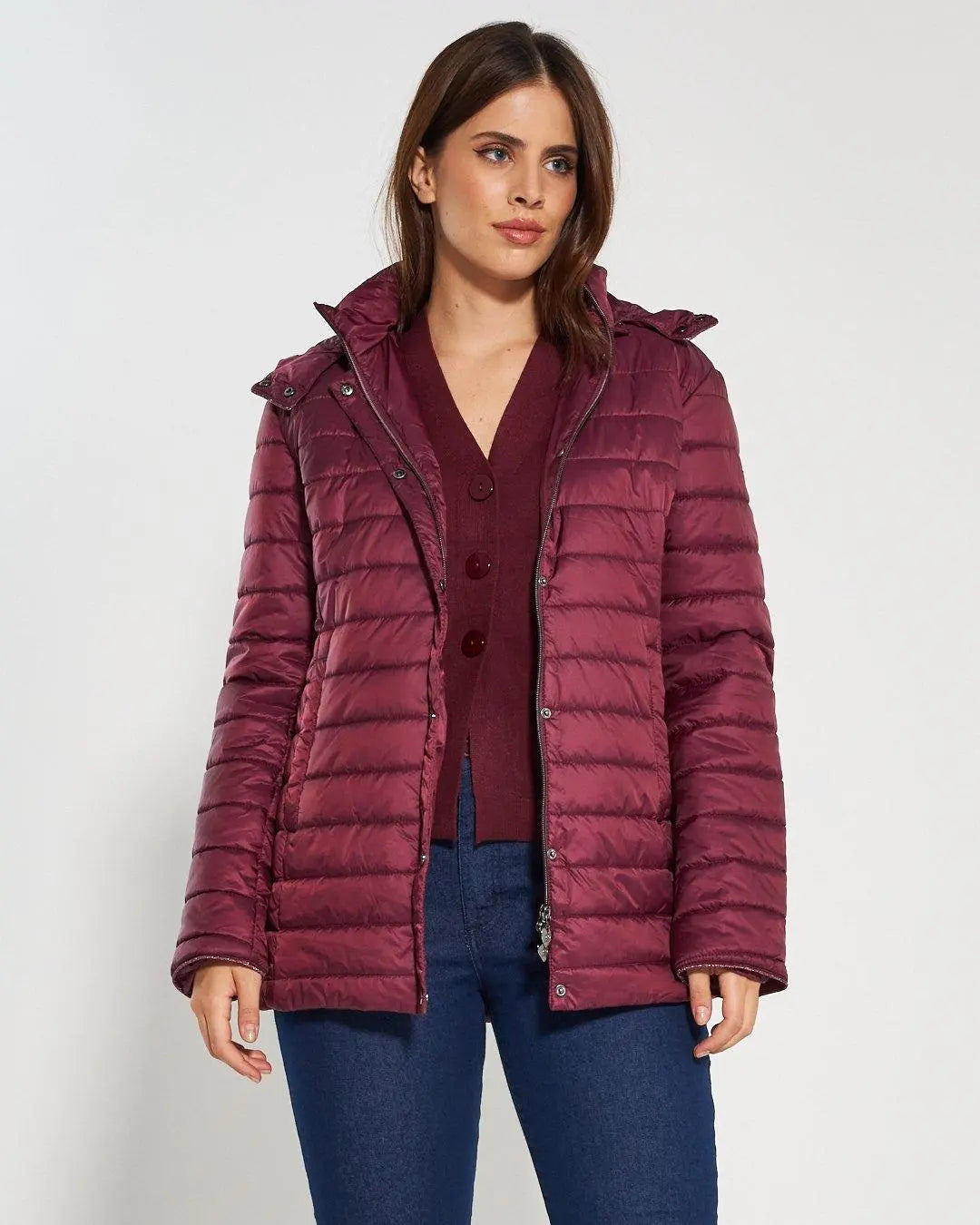 Piumino leggero in nylon trapuntato con cappuccio AMARENA DORABELLA EASY