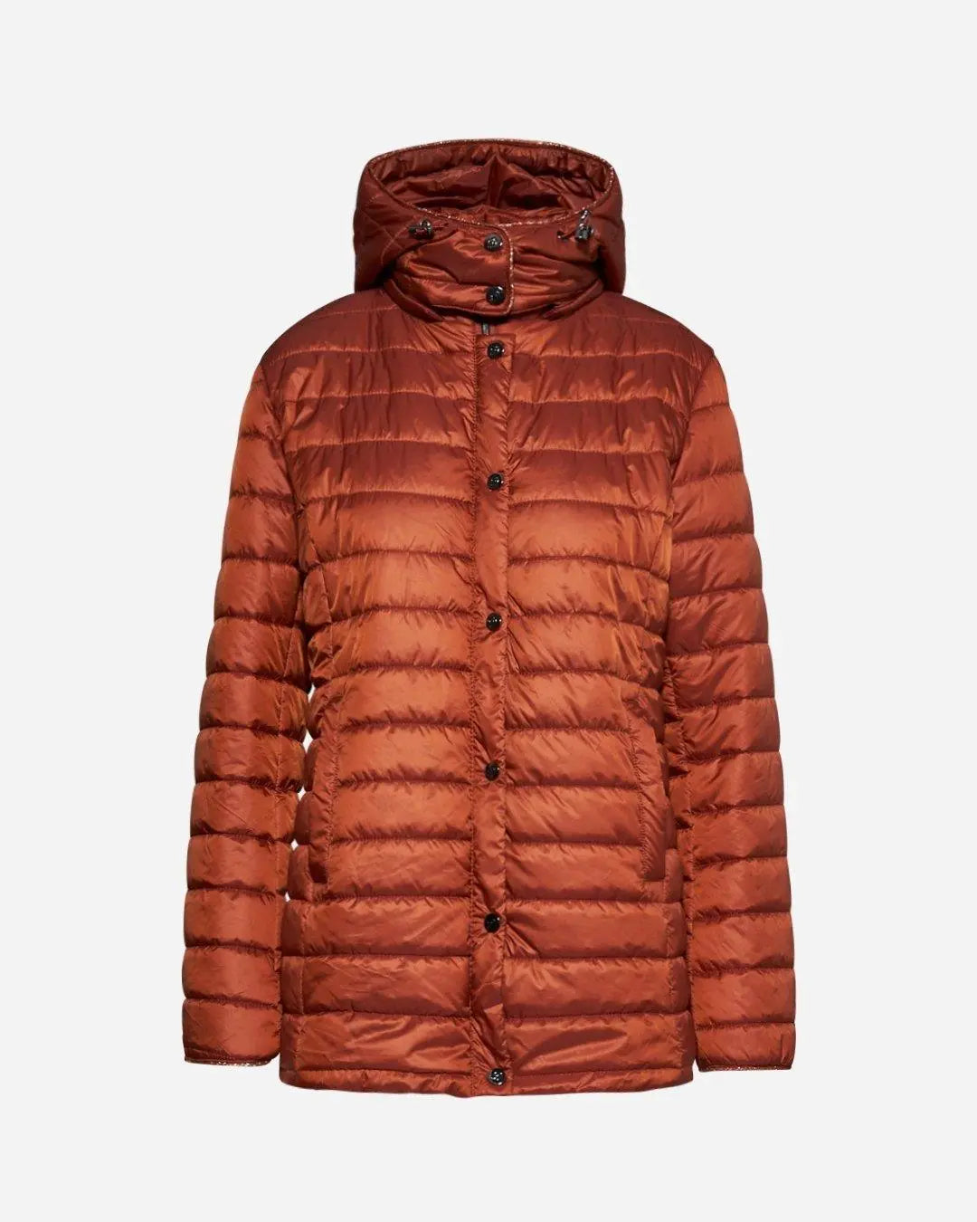 Piumino leggero in nylon trapuntato con cappuccio CANNELLA DORABELLA EASY