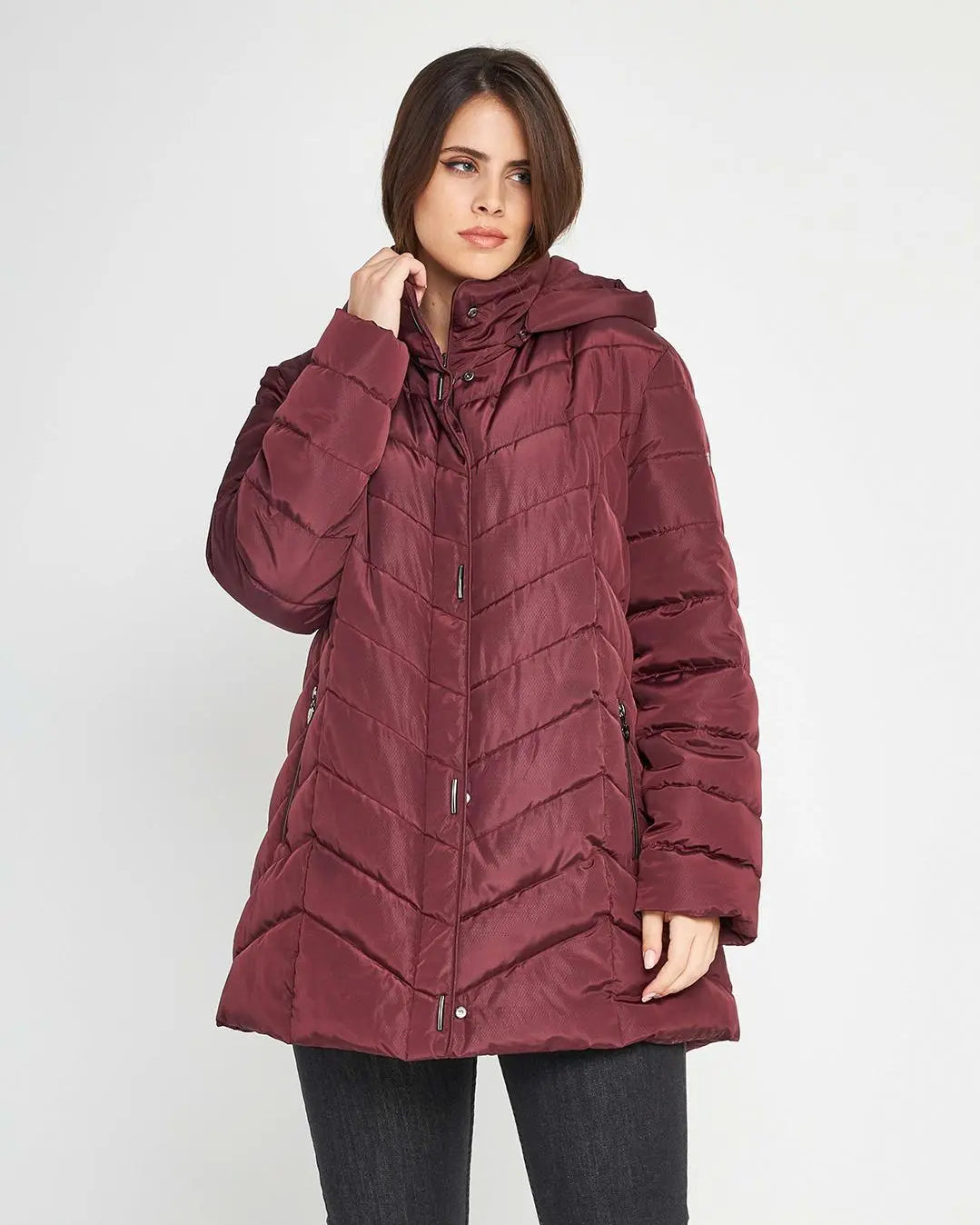 Piumino lungo BORDEAUX DORABELLA PIU'