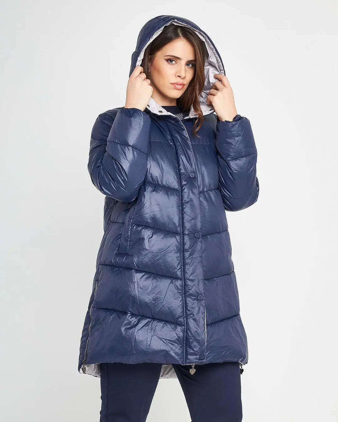 Piumino lungo Blu DORABELLA PIU'