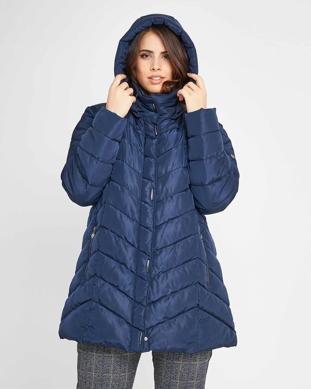 Piumino lungo LIGHT BLUE DORABELLA PIU'