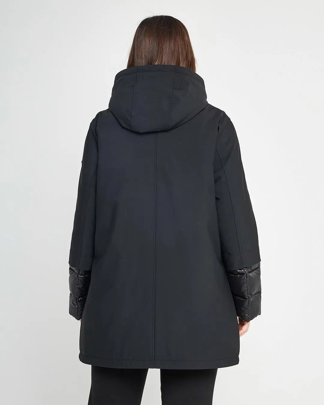 Piumino modello parka NERO DORABELLA PIU'