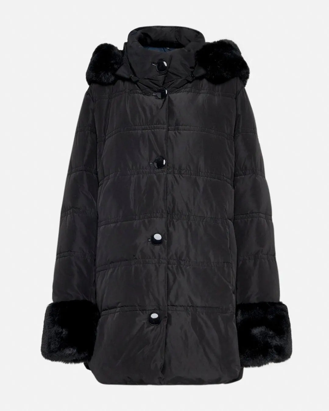 Piumino pelliccia NERO DORABELLA PIU'