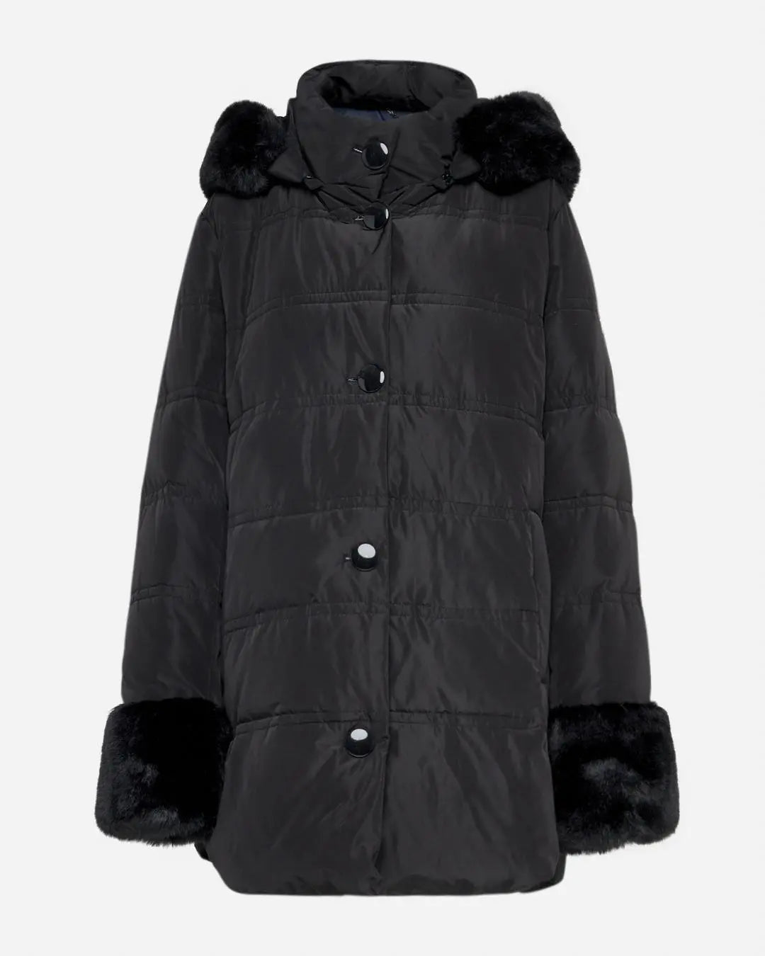 Piumino pelliccia NERO DORABELLA PIU'