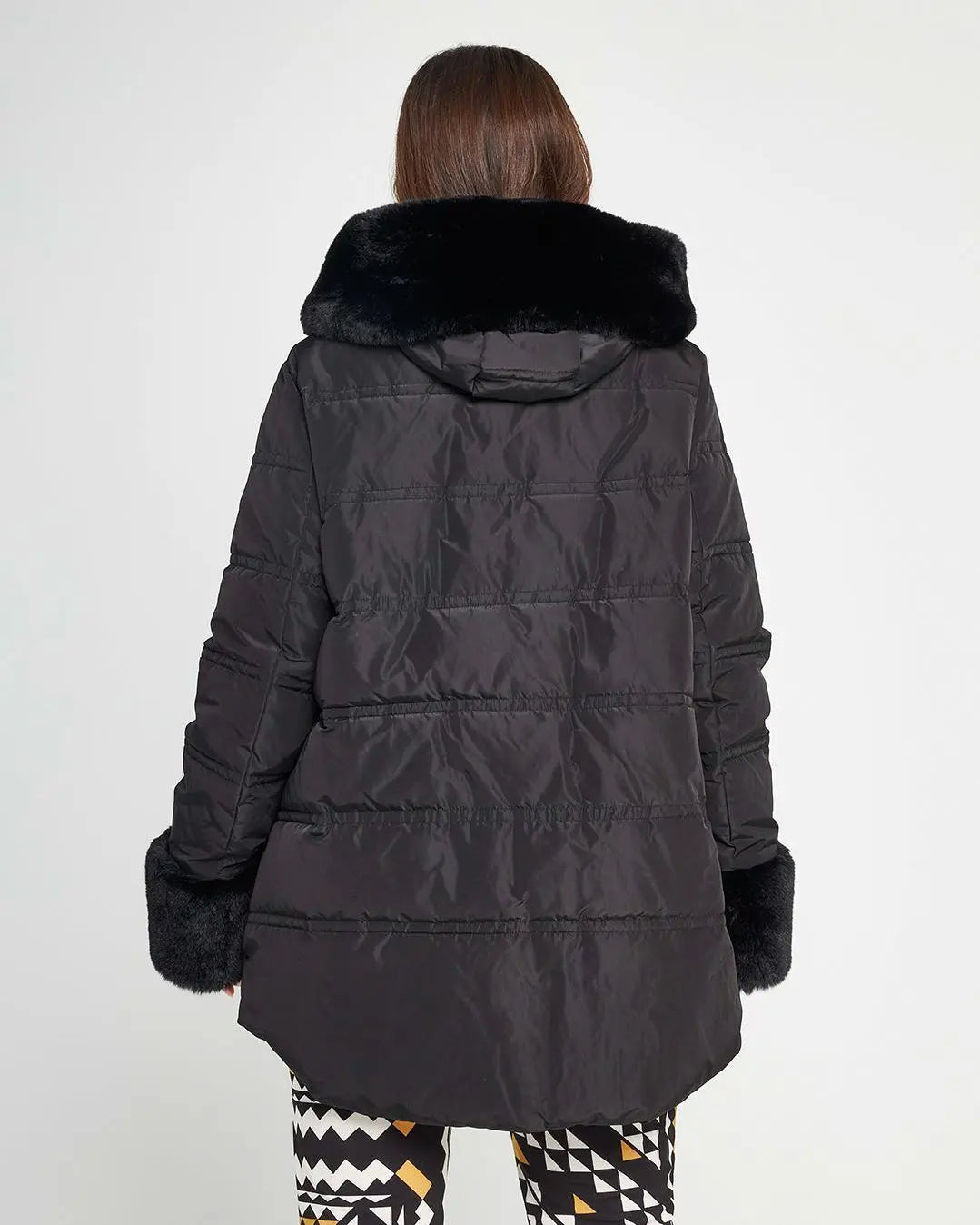 Piumino pelliccia NERO DORABELLA PIU'