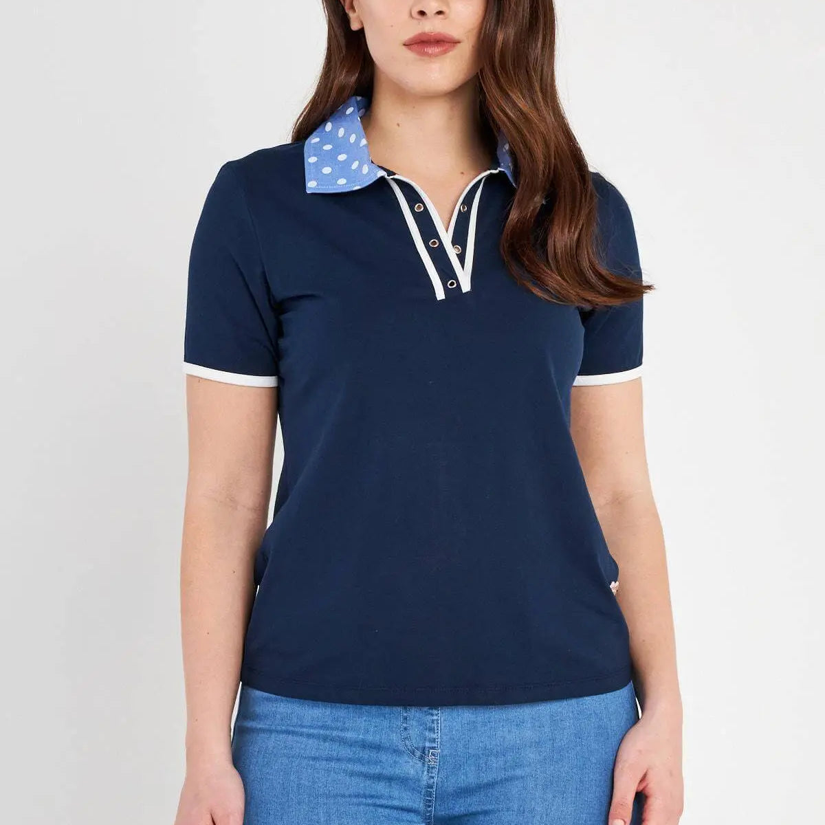 Polo pois BLUE NAVY DORABELLA XL