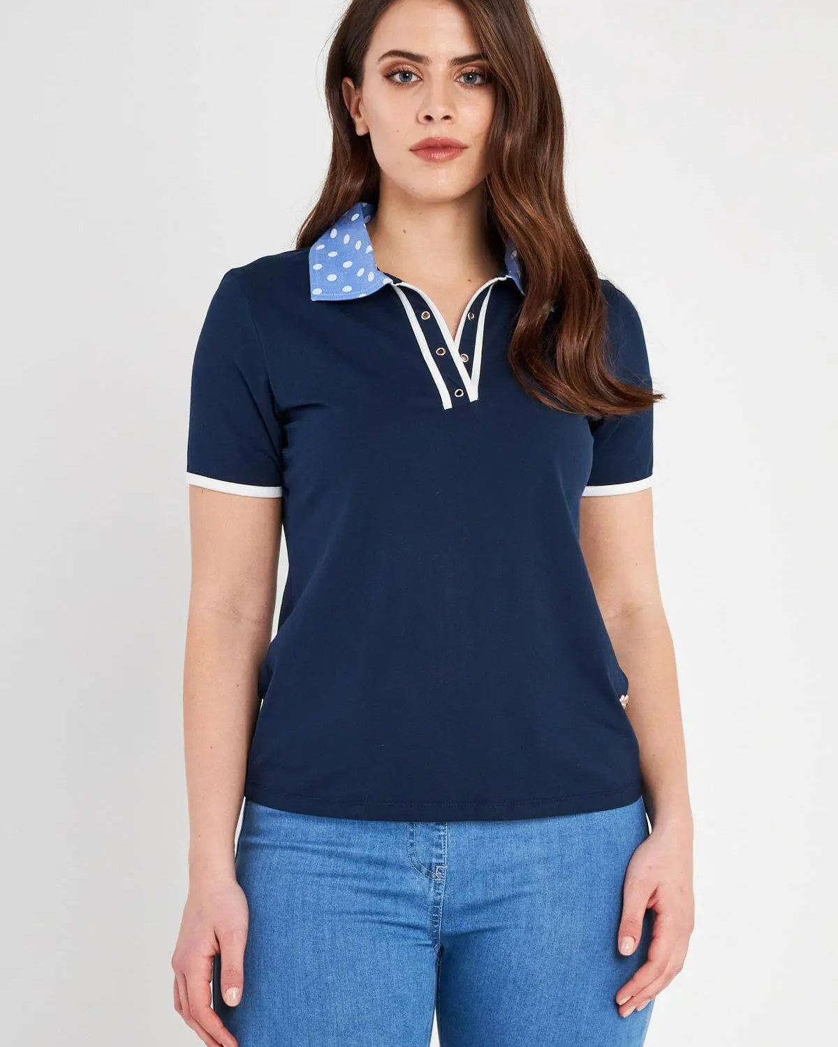 Polo pois BLUE NAVY DORABELLA XL