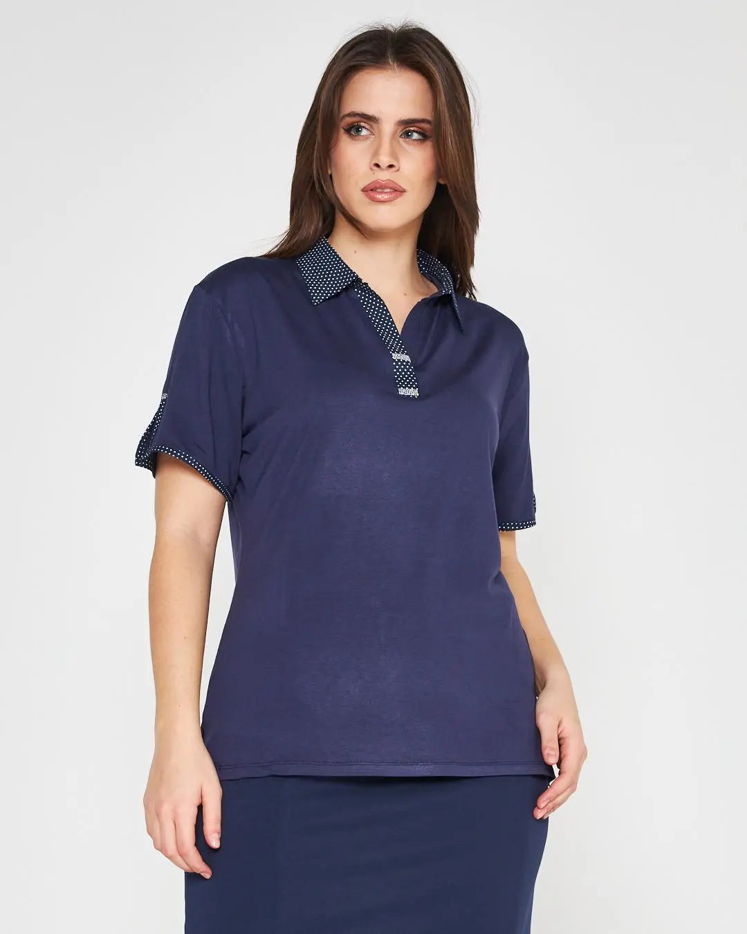 Polo pois Blu DORABELLA PIU'