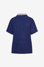 Polo profili floreali BLUE NAVY DORABELLA PIU'