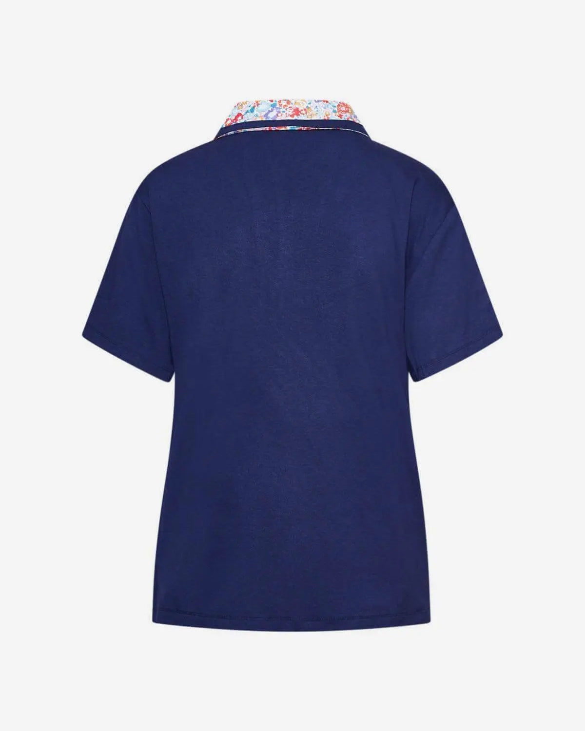 Polo profili floreali BLUE NAVY DORABELLA PIU'
