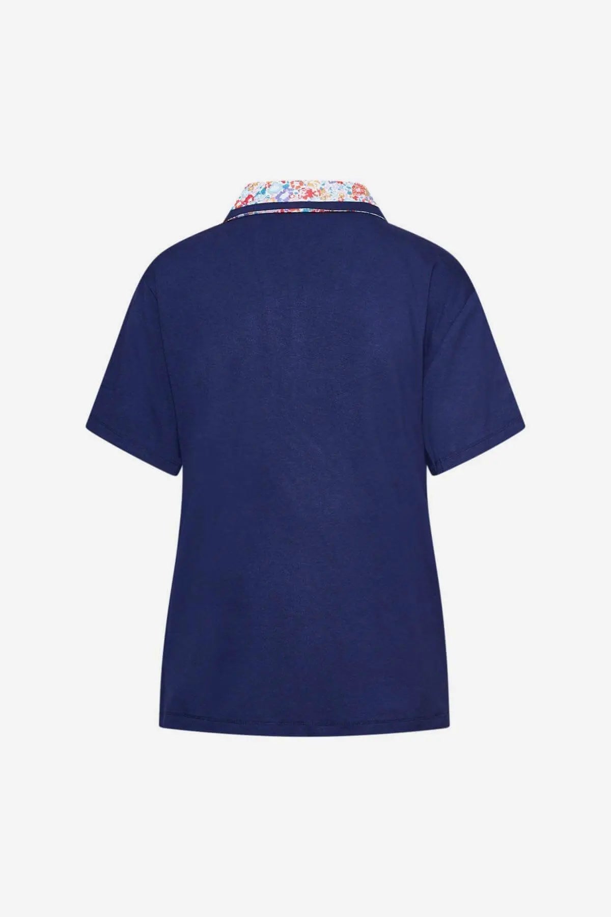 Polo profili floreali BLUE NAVY DORABELLA PIU'