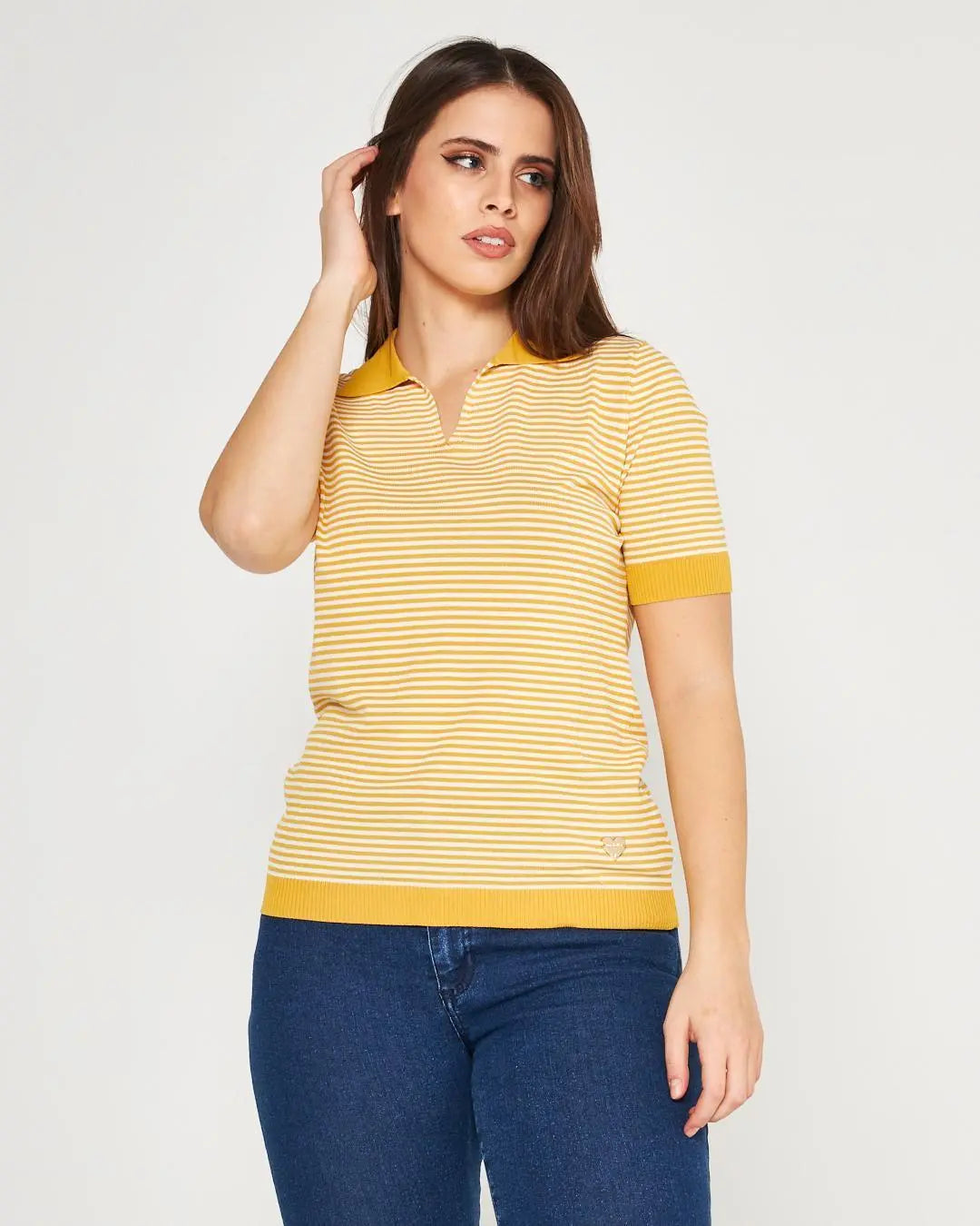 Polo righe MOSTARDA DORABELLA
