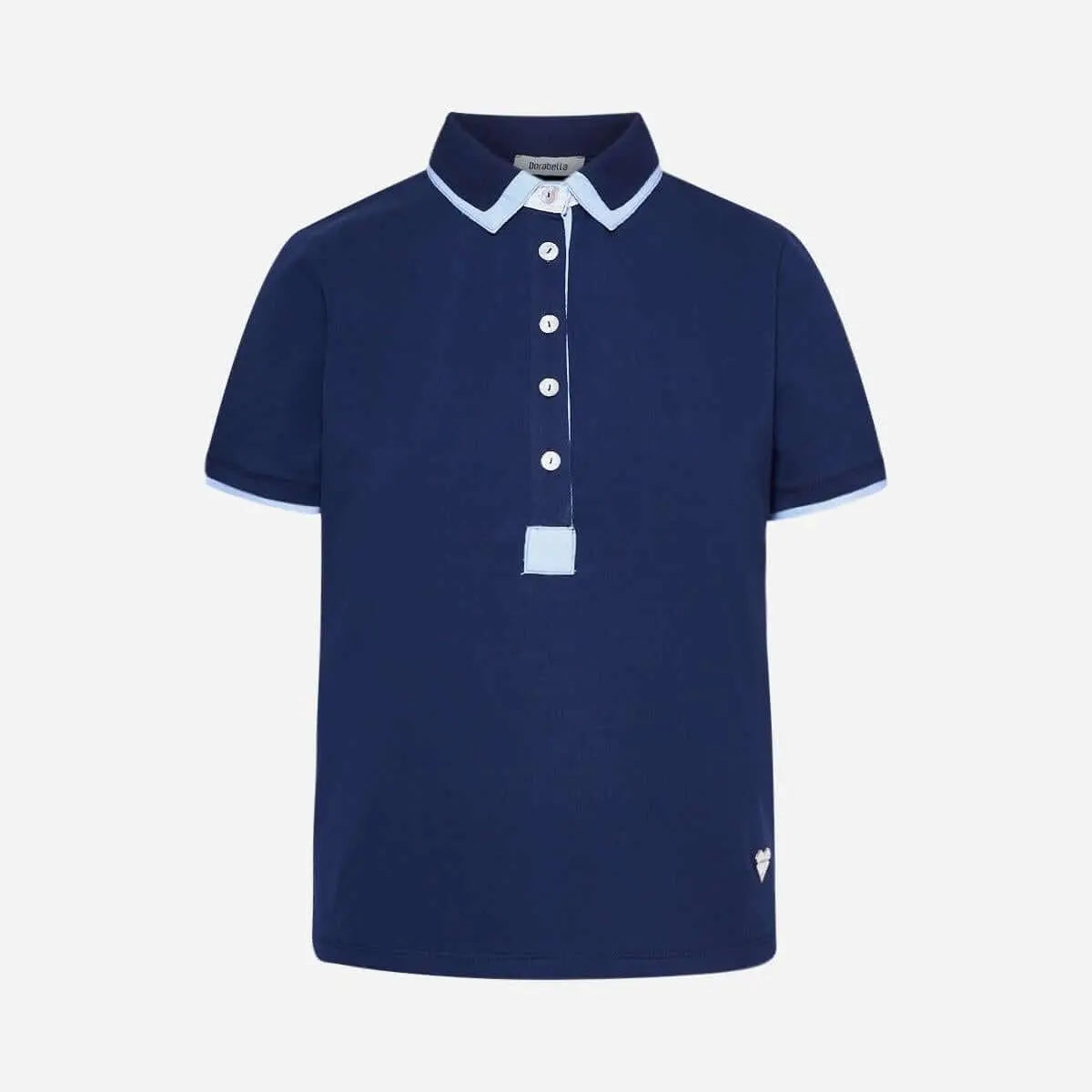 Polo scollo V BLUE NAVY DORABELLA XL