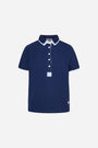 Polo scollo V BLUE NAVY DORABELLA XL