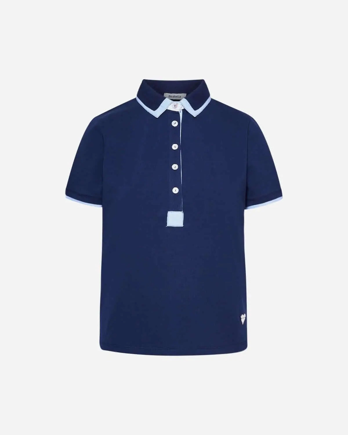 Polo scollo V BLUE NAVY DORABELLA XL