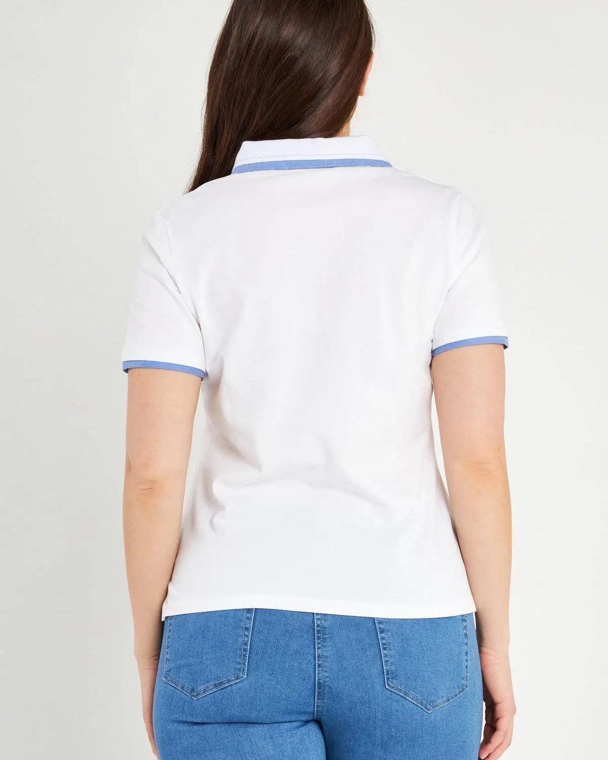 Polo scollo V WHITE DORABELLA