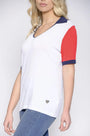 Polo tinta in contrasto BIANCO DORABELLA