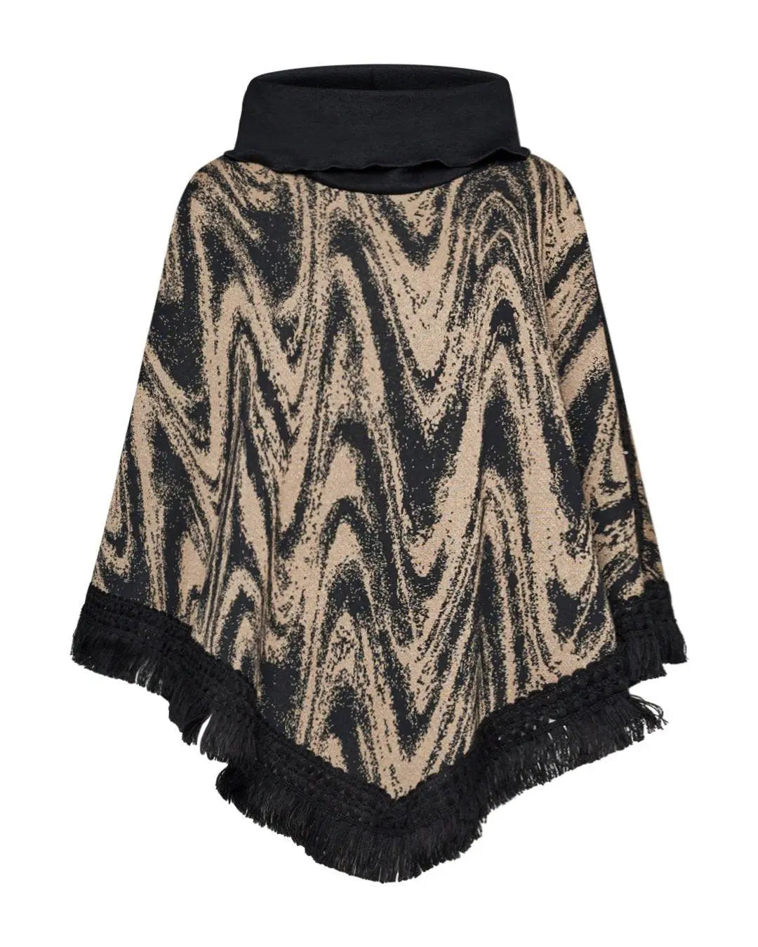 Poncho jacquard NERO DORABELLA