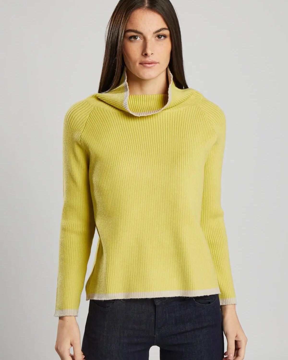 Pullover a costine GIALLO IRONICA XL