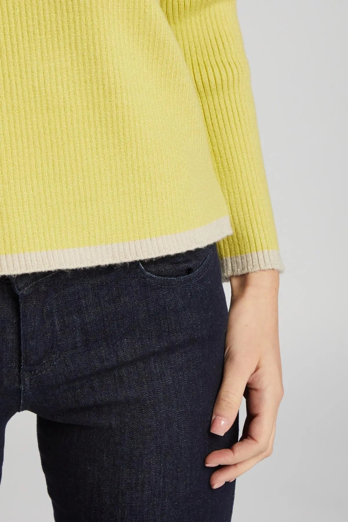 Pullover a costine GIALLO IRONICA