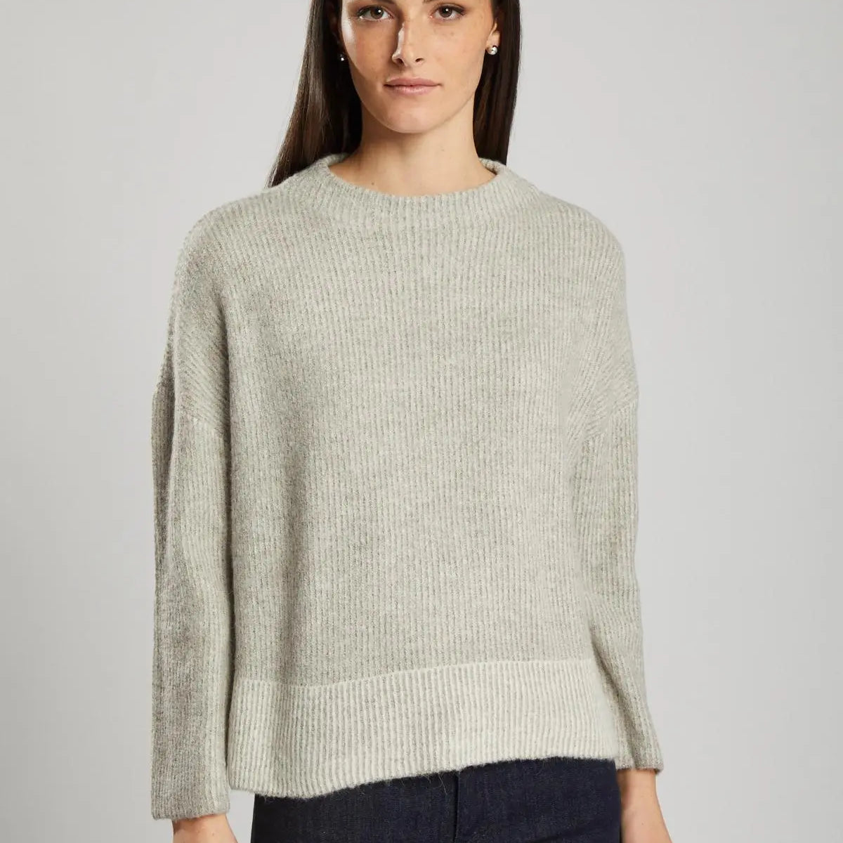 Pullover fantasia a righe GRIGIO MEDIO IRONICA XL