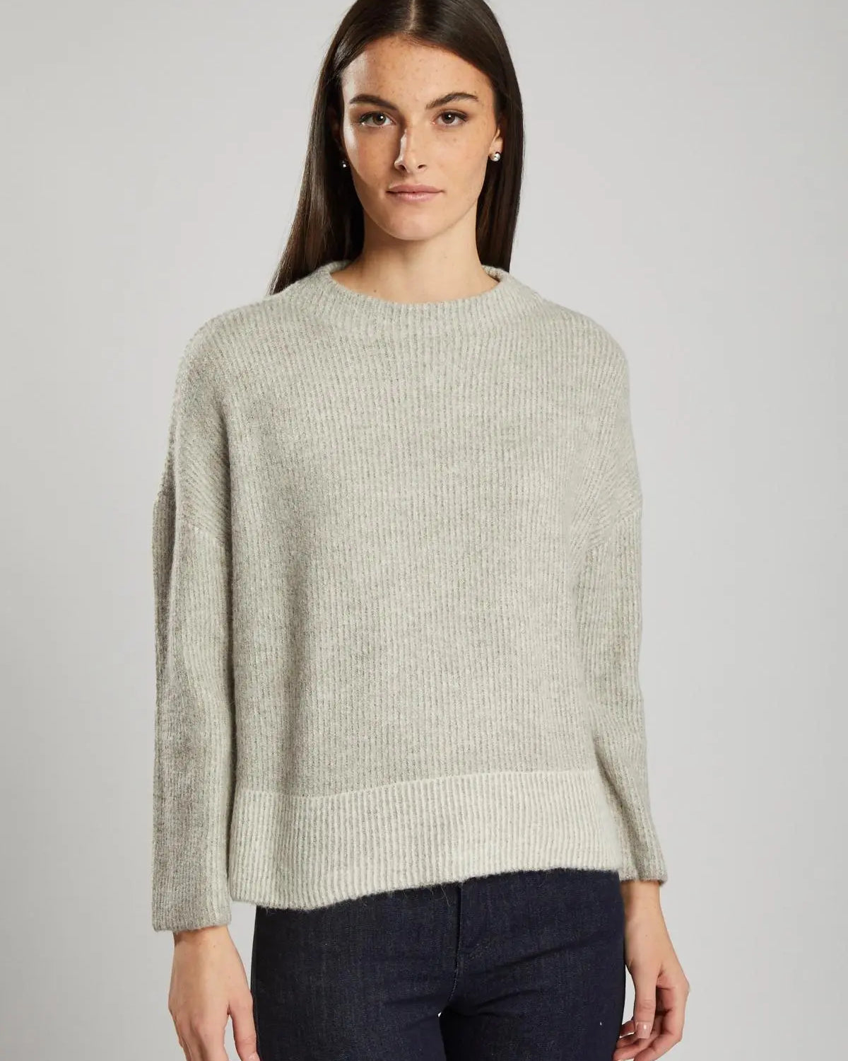 Pullover fantasia a righe GRIGIO MEDIO IRONICA XL