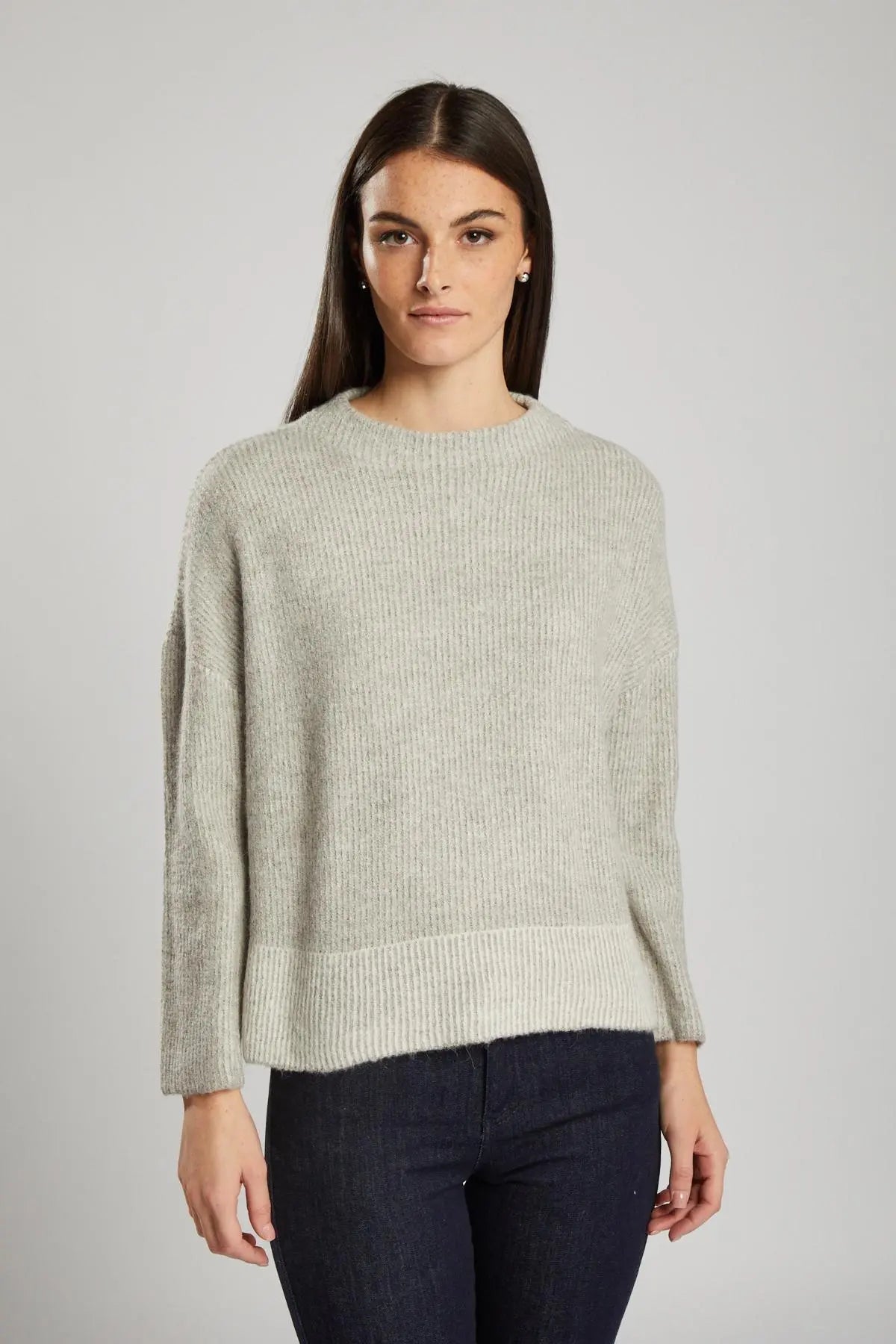 Pullover fantasia a righe GRIGIO MEDIO IRONICA XL