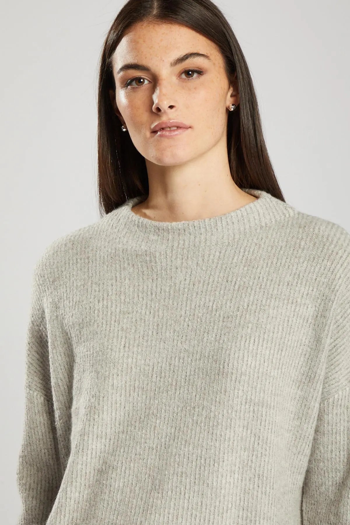 Pullover fantasia a righe GRIGIO MEDIO IRONICA