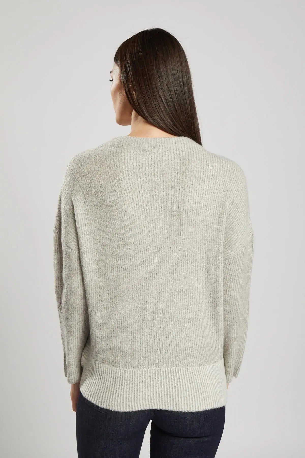 Pullover fantasia a righe GRIGIO MEDIO IRONICA