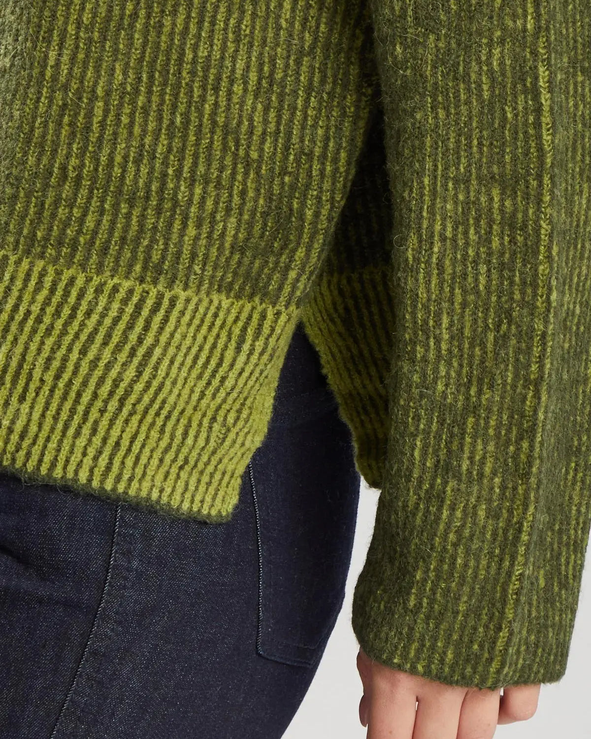 Pullover fantasia a righe VERDE IRONICA
