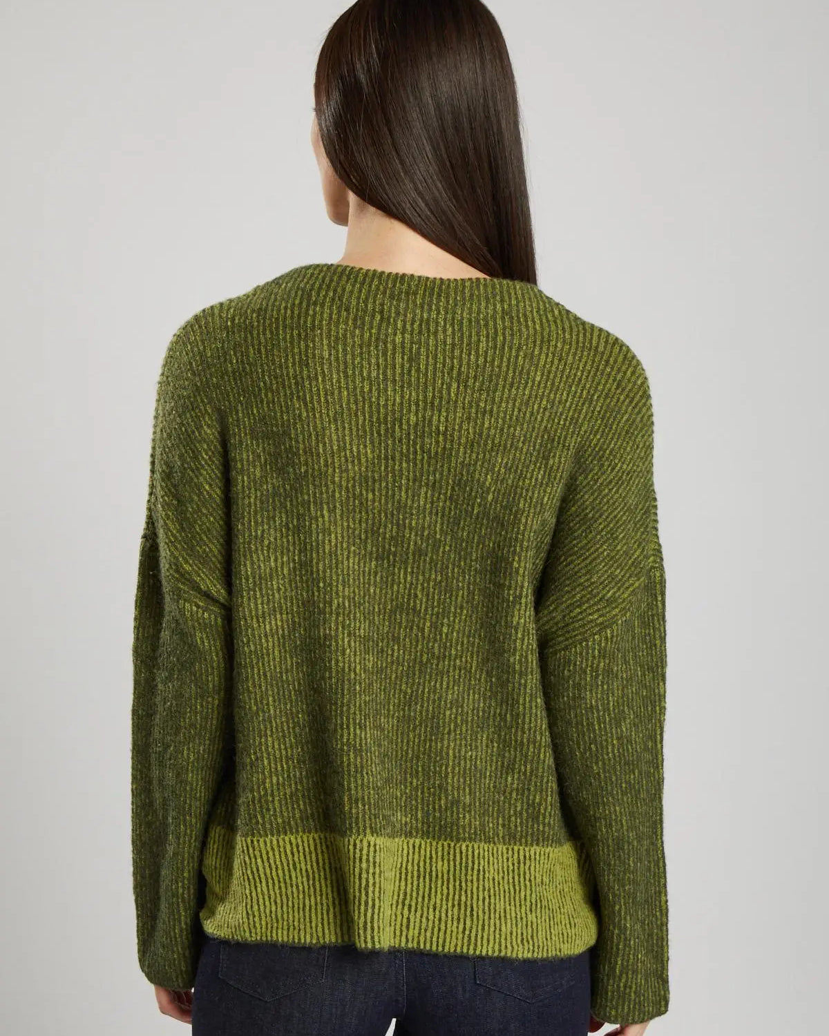 Pullover fantasia a righe VERDE IRONICA