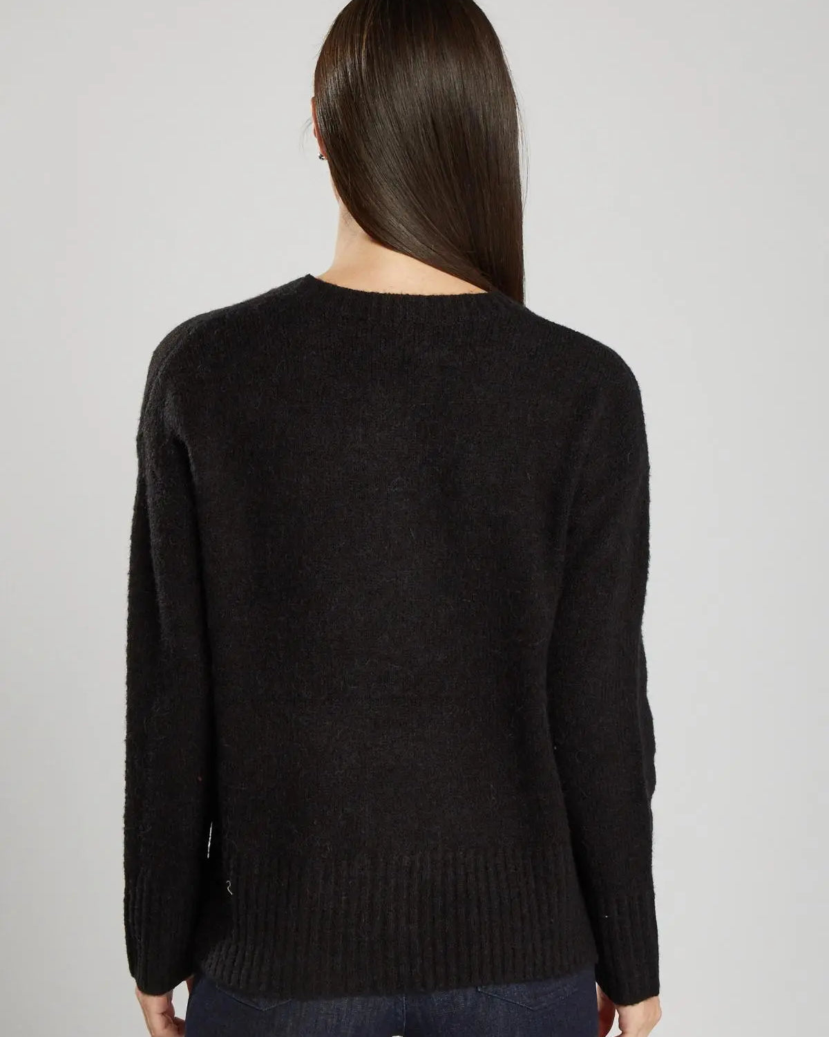 Pullover in maglia a rombi misto lana NERO IRONICA