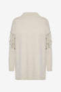 Pullover in maglia con frange BEIGE IRONICA