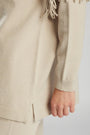 Pullover in maglia con frange BEIGE IRONICA