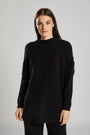 Pullover in maglia con frange NERO IRONICA