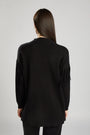 Pullover in maglia con frange NERO IRONICA