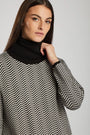 Pullover in maglia con stampa geometrica NERO IRONICA
