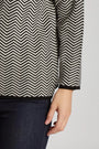 Pullover in maglia con stampa geometrica NERO IRONICA