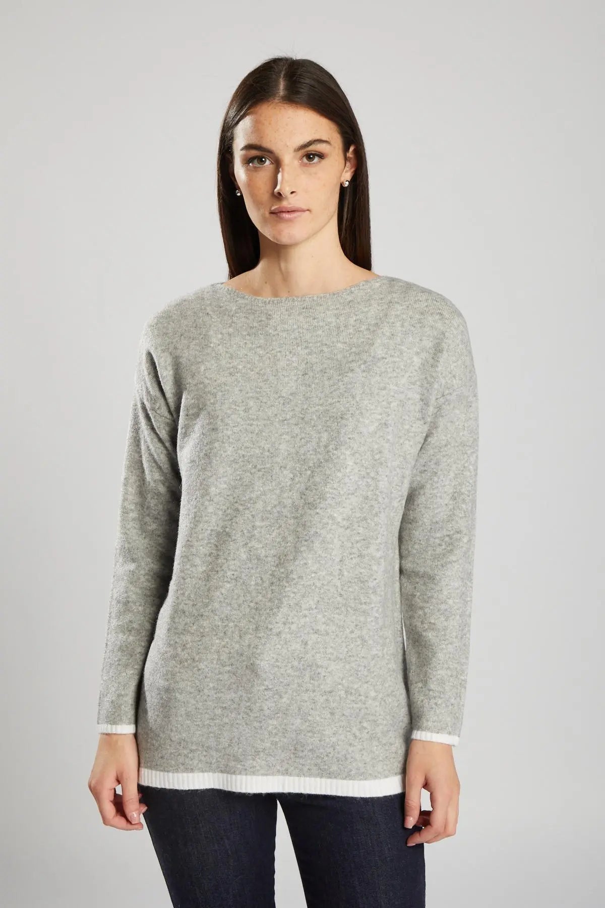 Pullover misto lana GRIGIO MEDIO IRONICA XL