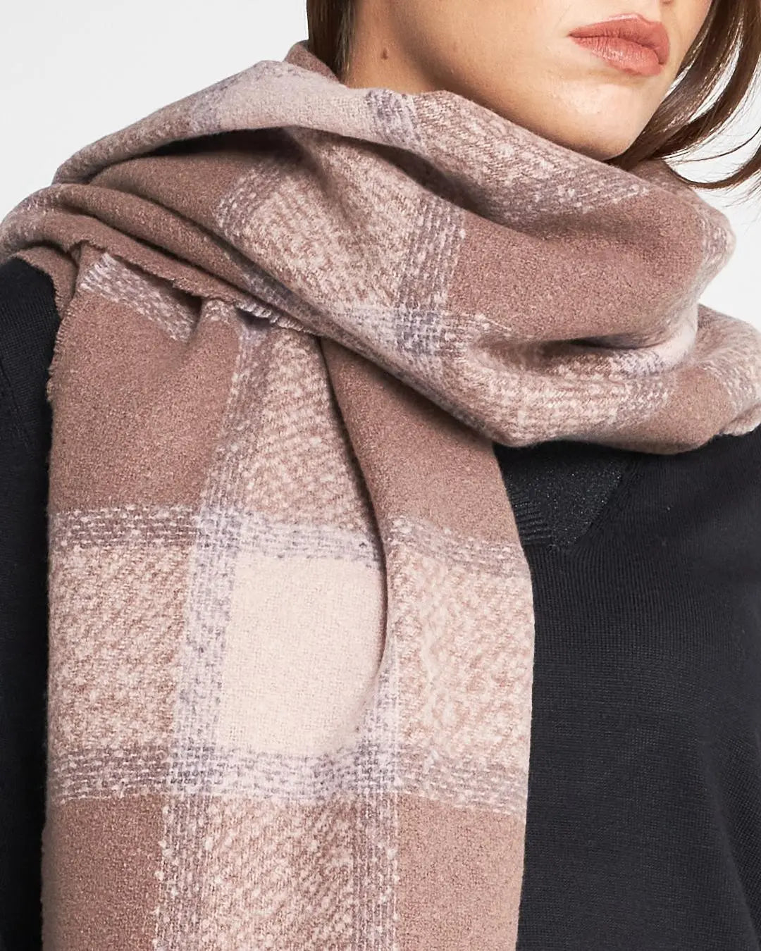 Sciarpa quadri BEIGE DORABELLA