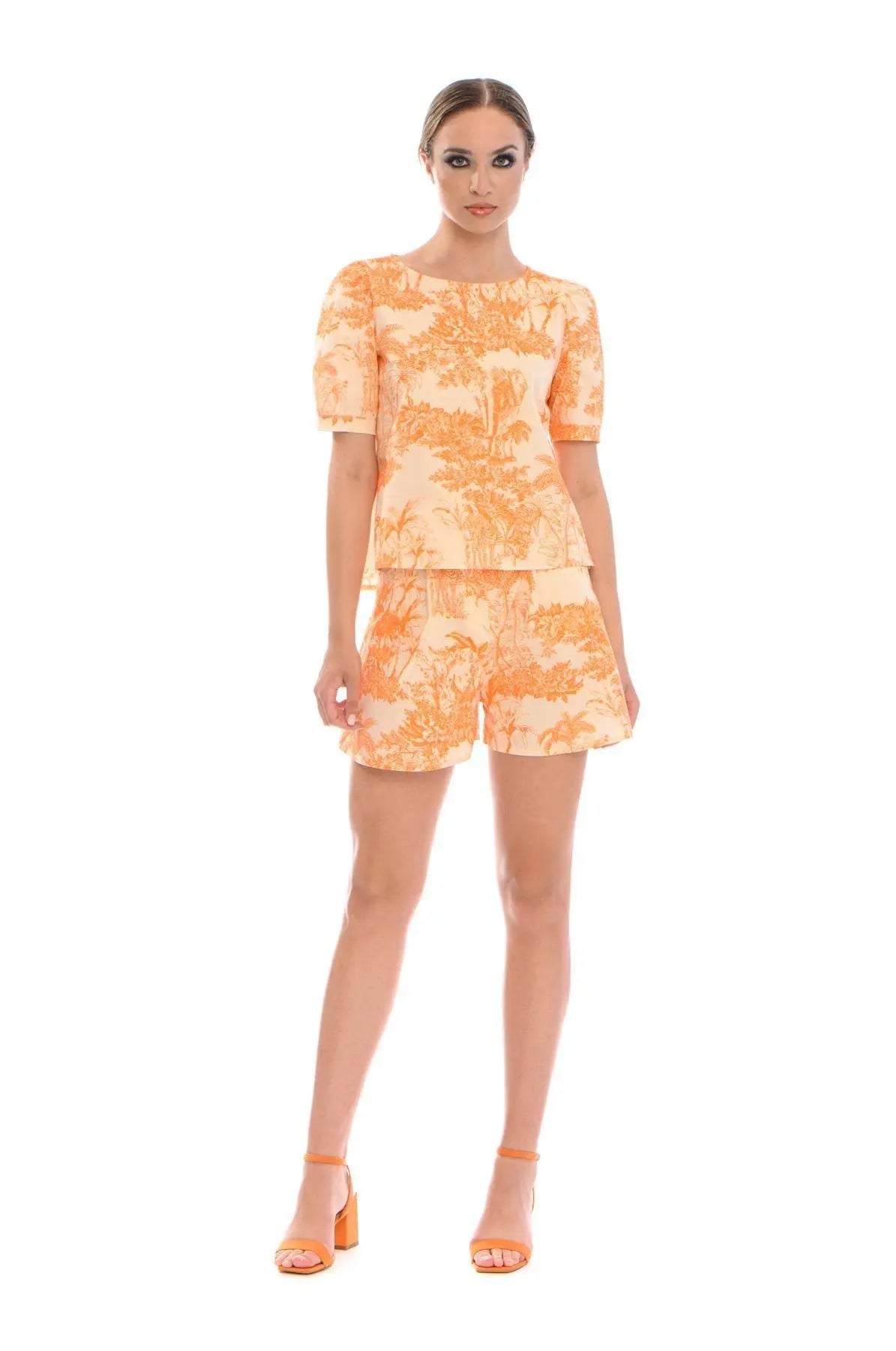 Shorts fantasia wild LIGHT BEIGE - ARANCIONE IRONICA