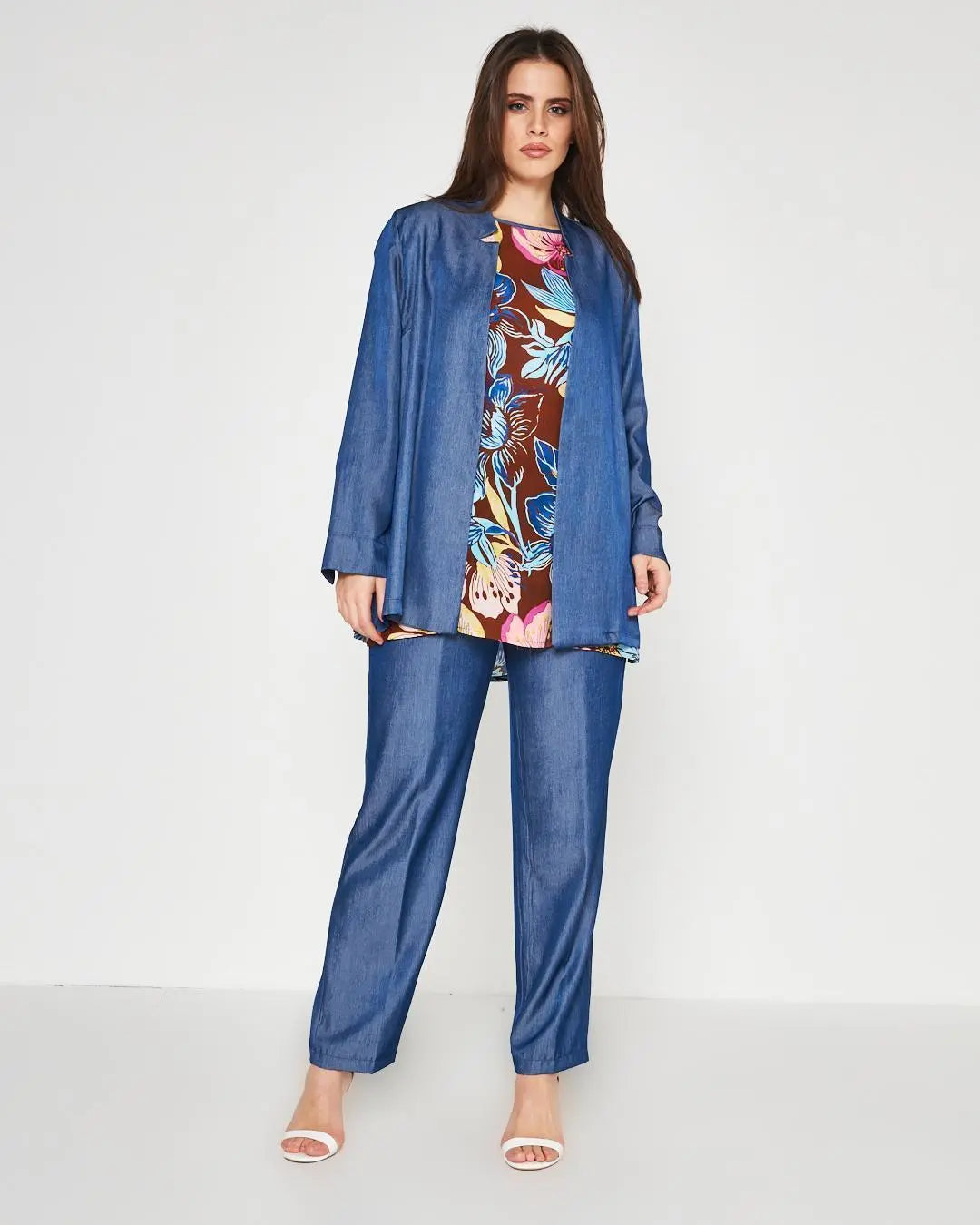 Spolverino chambray BLU DORABELLA PIU'