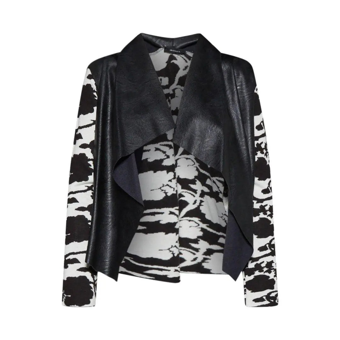 Spolverino con dettagli in ecopelle NERO IRONICA L