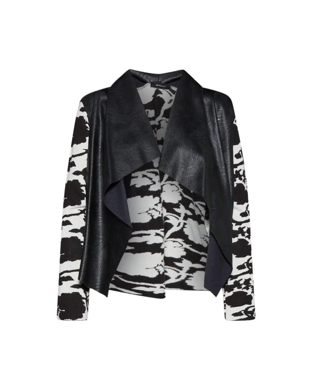 Spolverino con dettagli in ecopelle NERO IRONICA L