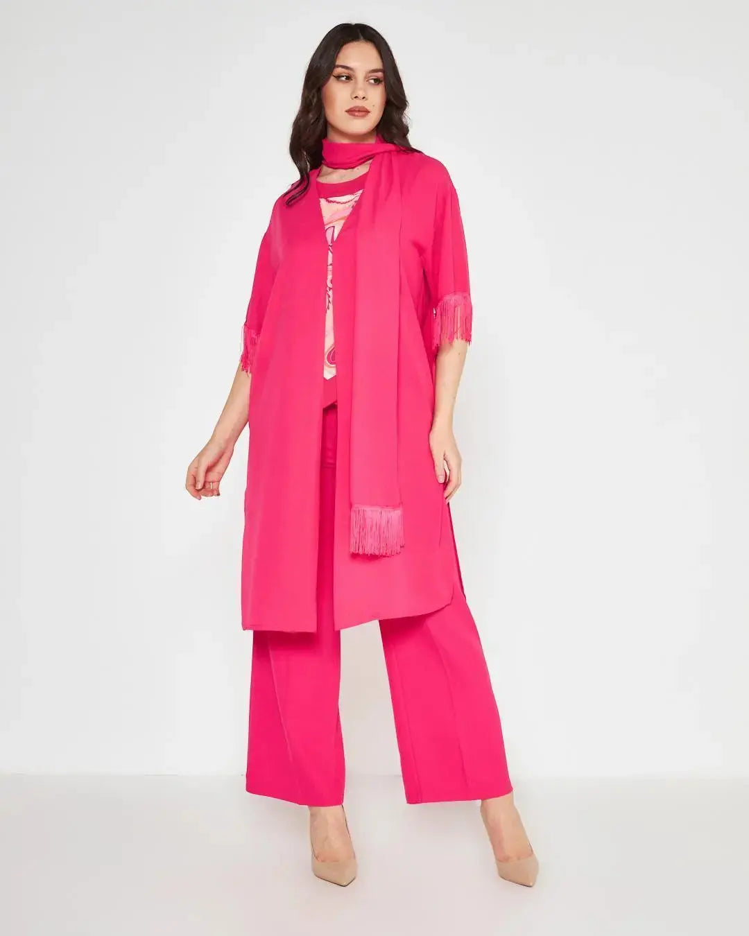 Spolverino foulard Fucsia DORABELLA XXL