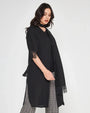 Spolverino foulard Nero DORABELLA XXL