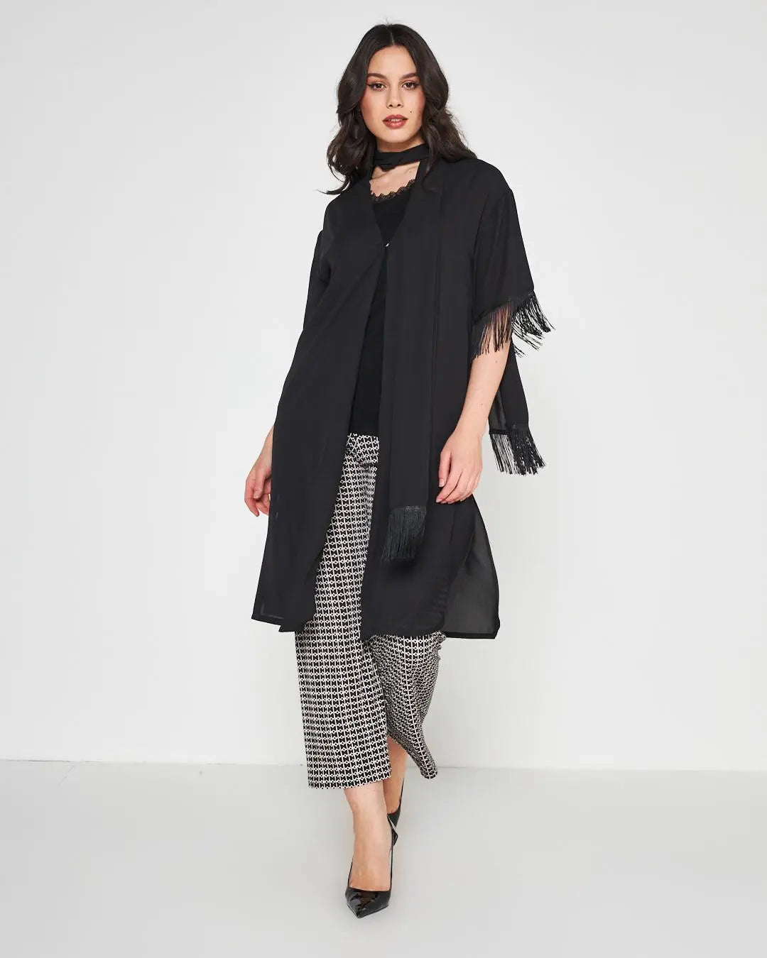 Spolverino foulard Nero DORABELLA