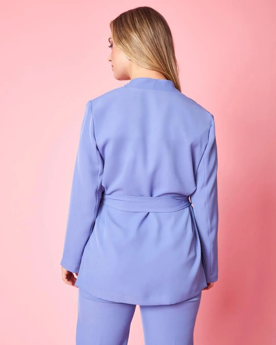 Spolverino in cady elasticizzato tinta unita con cintura in vita. LAVANDA DORABELLA