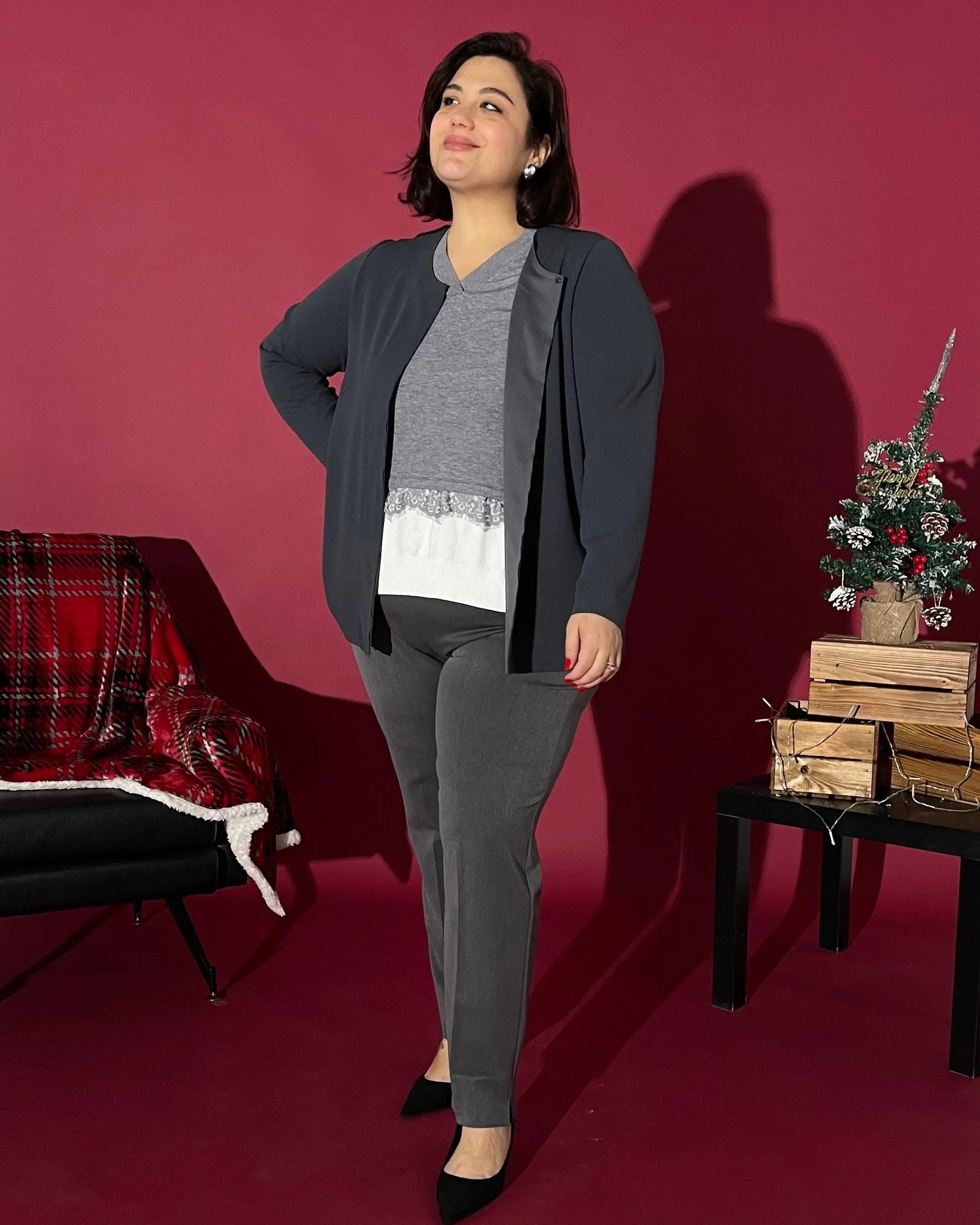 Spoverino girocollo GRIGIO DORABELLA PIU' 49